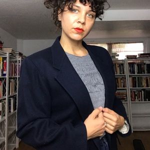 Liz Sport Navy Blazer w/ Single Button - DC